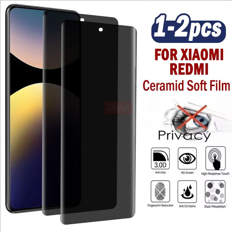 Xiaomi Redmi Note 14 - 1-2Piece Anti Spy Ceramic Film for