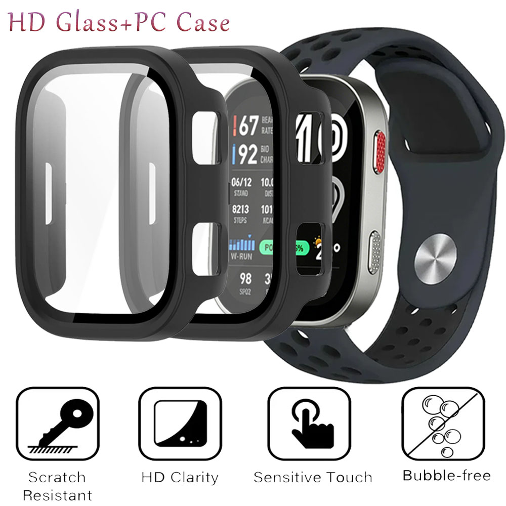 Amazfit Smartwatch Accessories - HD Glass+Hard PC Case for Amazfit