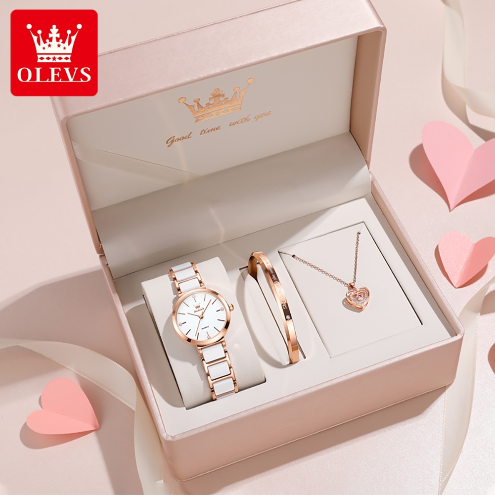 Accessories With Watch - OLEVS Women Watch 5877 Luxury Elegant