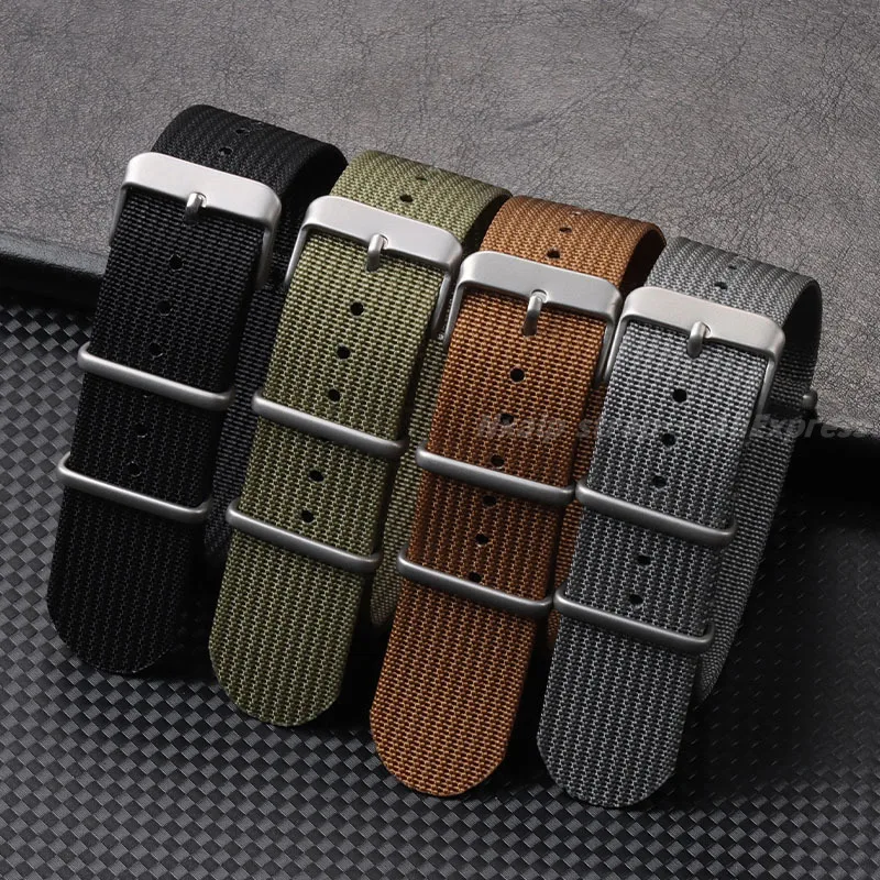 Nylon Nato Strap - Ribbed Nylon Watch Strap 18mm 20mm
