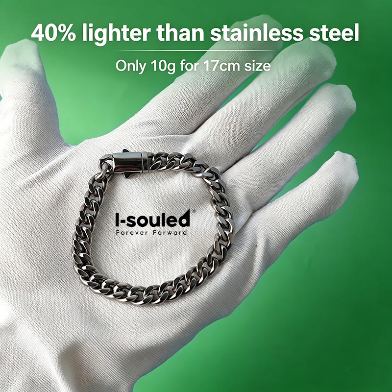 7mm Solid Titanium Bracelet Li - Ceramic Link Bracelet recension och pris
