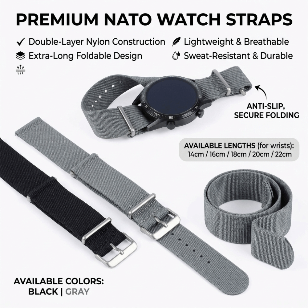 14/16/18/20/22mm NATO Watch Ba - Nylon Nato Strap recension och pris