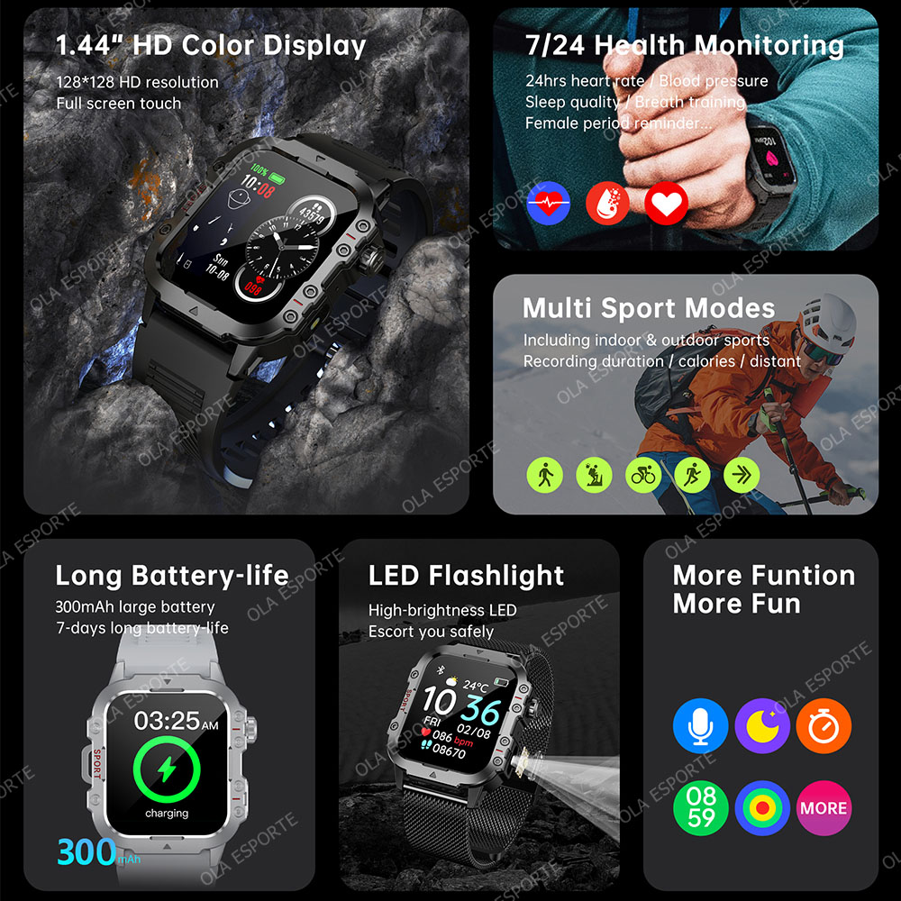 2026 New Rugged Military GPS S - Smartwatch X12 recension och pris