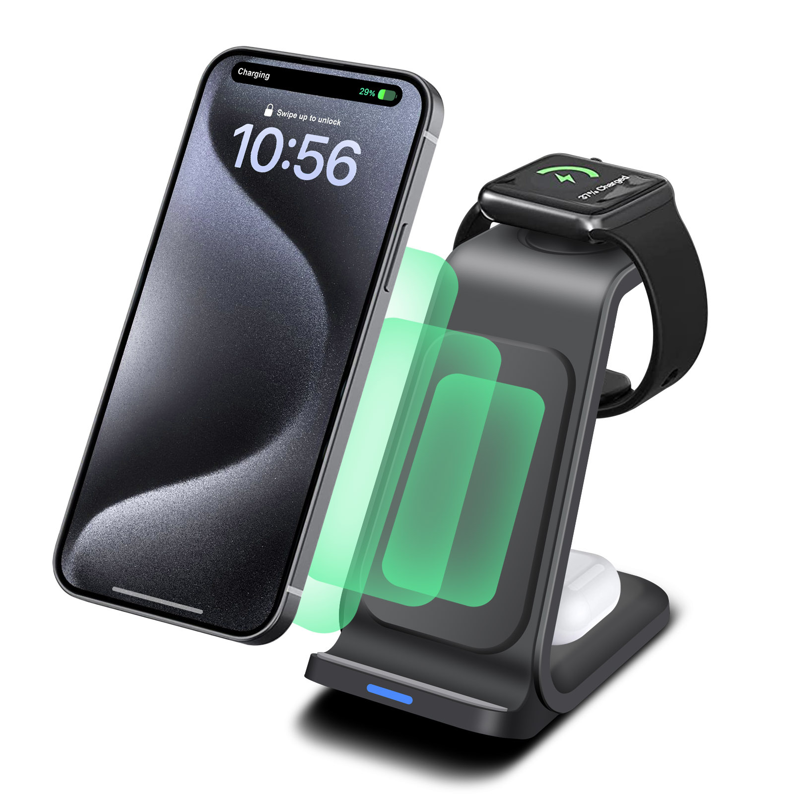 3 in 1 Charging Station for iP - Smartwatch X recension och pris
