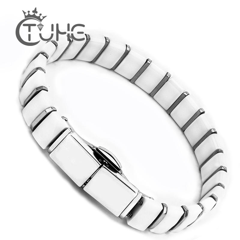 White Black Men Health Bracele - Ceramic Link Bracelet recension och pris