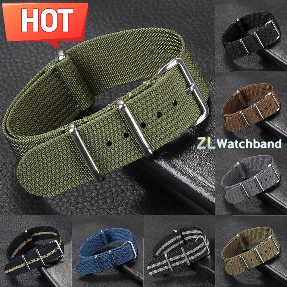 New Ribbed Nylon Watchband 18m - Nylon Nato Strap recension och pris