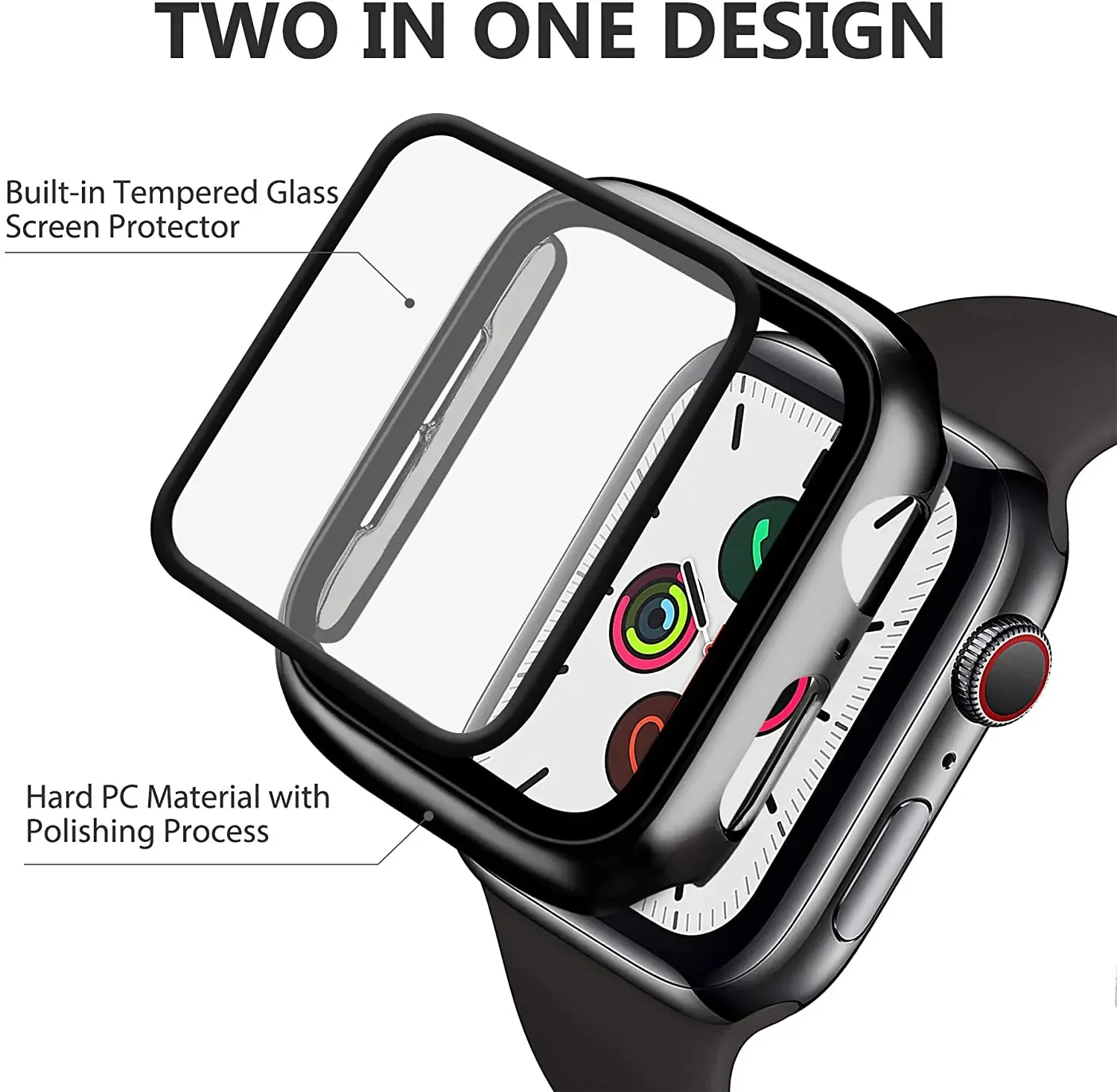 Tempered Glass+cover For Apple - Garmin Smartwatch Accessories recension och pris
