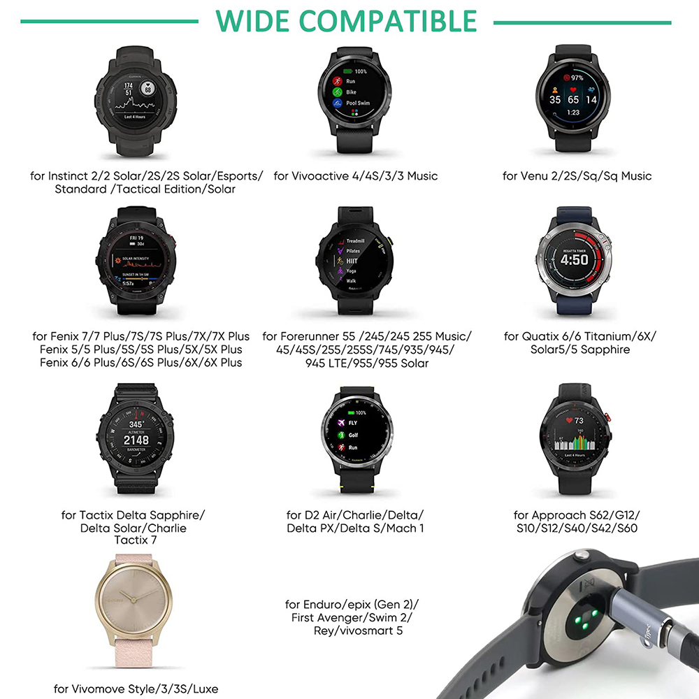 Type C/Micro USB/IOS Charging  - Garmin Smartwatch Accessories recension och pris