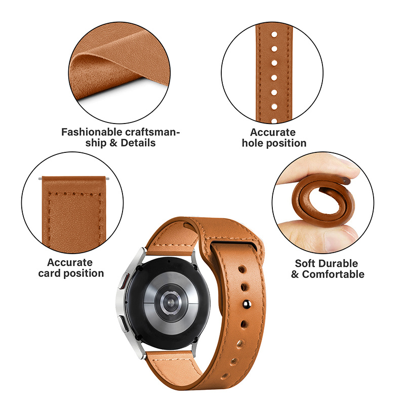 leather watch strap For Samsun - Titan Smartwatch Accessories recension och pris