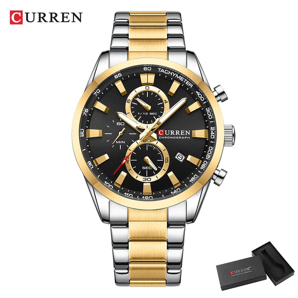 CURREN Casual Quartz Chrono Sp - Accessories With Watch recension och pris