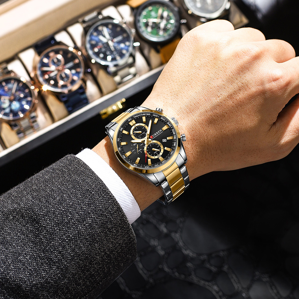 CURREN Casual Quartz Chrono Sp - Accessories With Watch recension och pris