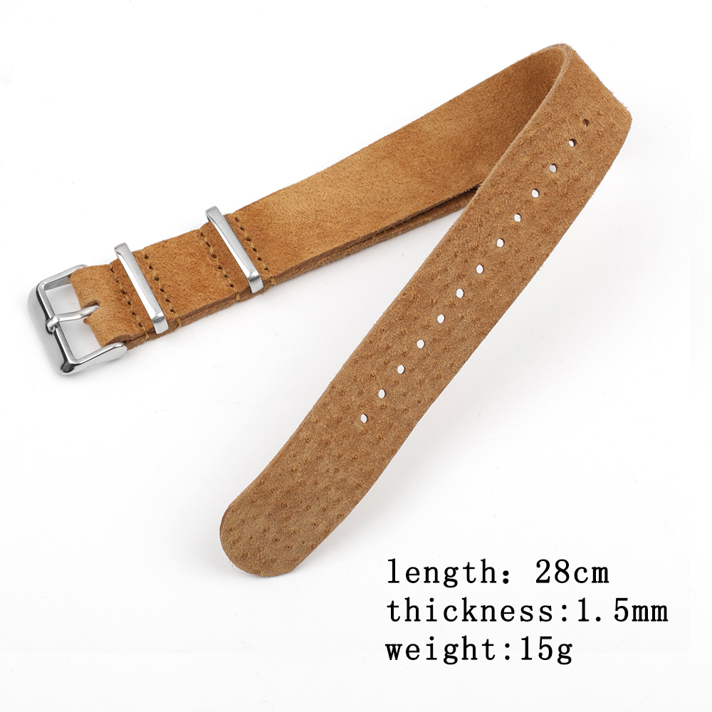 Soft Retro Suede Genuine Leath - Nylon Nato Strap recension och pris