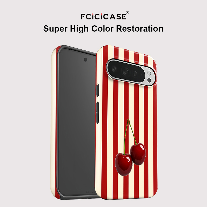 Fcicicase Cherry Stripe Patter - Google Pixel 9 recension och pris