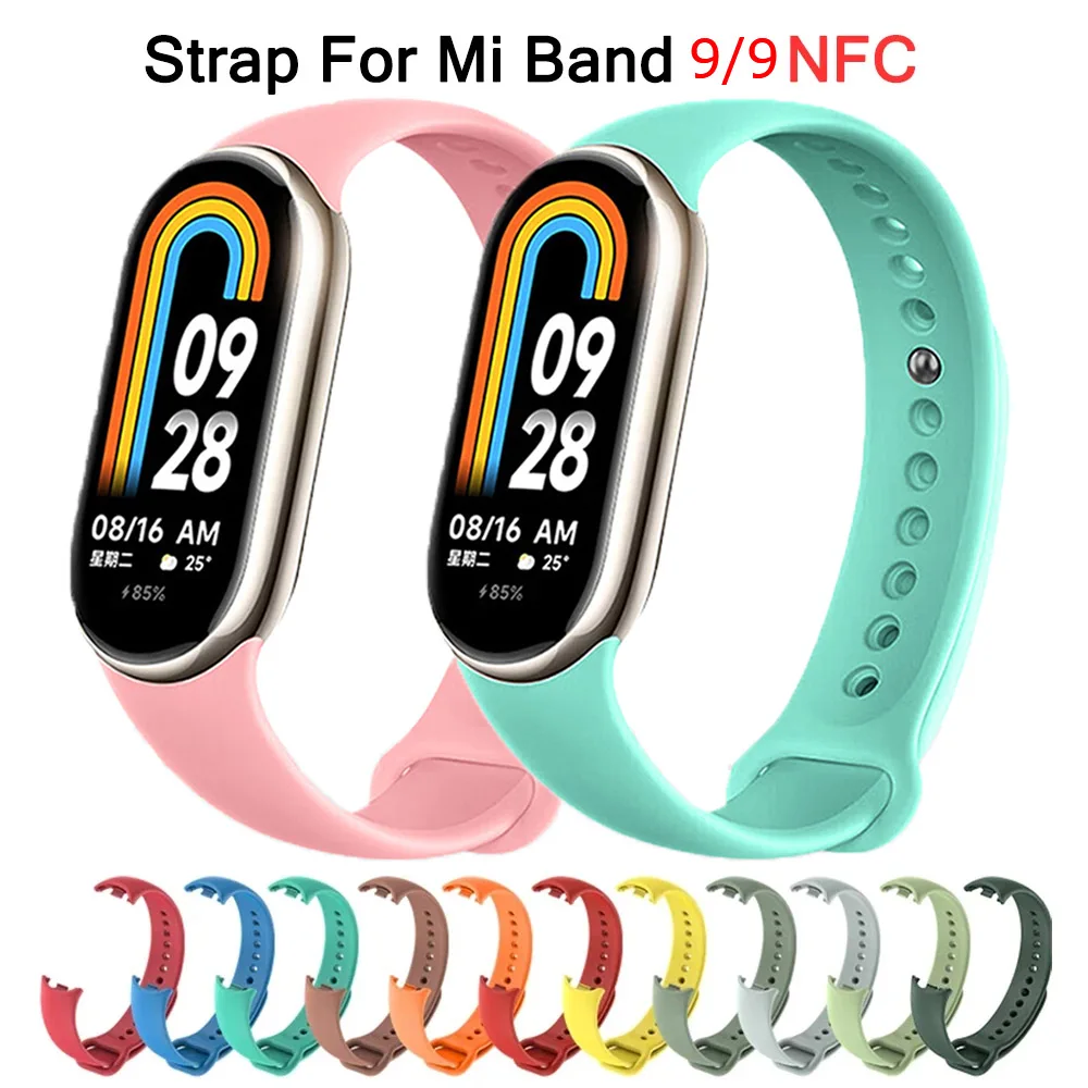Strap for Xiaomi Mi Band 9/9 N - Silicone Band Replacement recension och pris