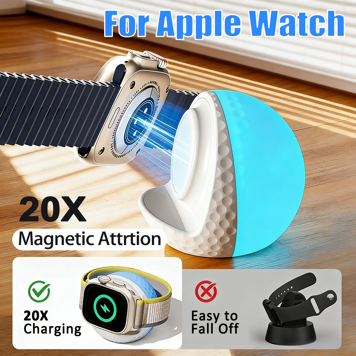 Portable RGB Lighting Wireless - Watch Charging Dock recension och pris