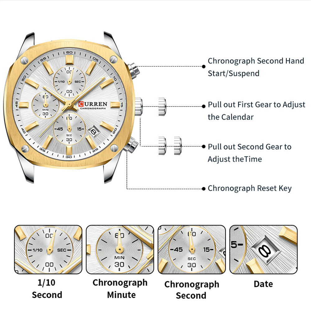 CURREN Modern Men's 42mm Sport - Accessories With Watch recension och pris