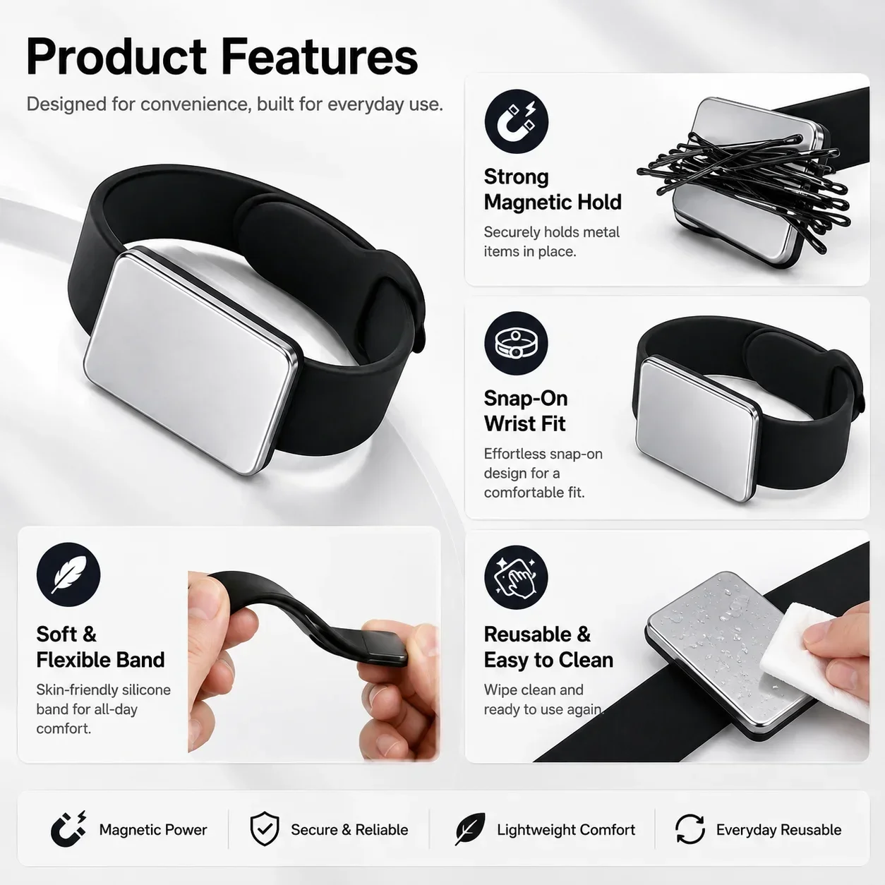 Magnetic Bracelet Watch Band,  - Smartwatch Straps & Accessories recension och pris